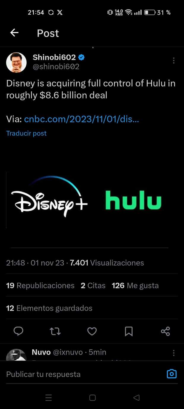 Disney se hace con el control total de Hulu