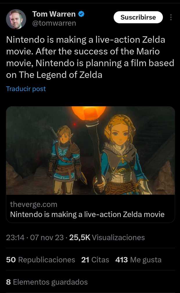 Nintendo anuncia el live action del Legend of Zelda