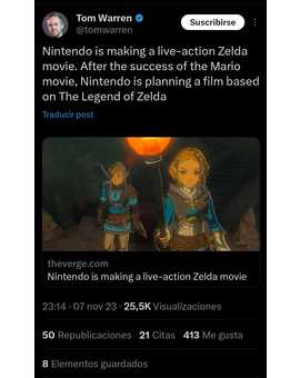 Nintendo anuncia el live action del Legend of Zelda