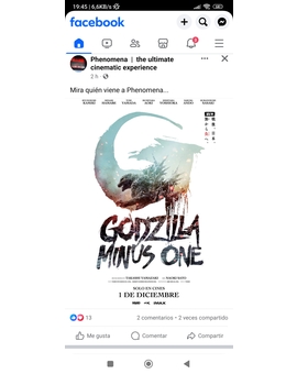 Godzilla Minus One en Phenomena