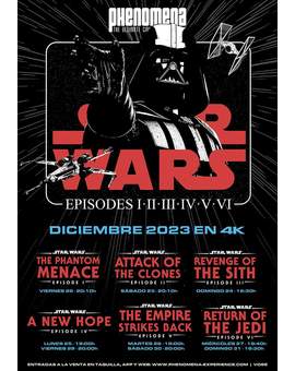 La saga galactica a 4K estas navidades en Phenomena