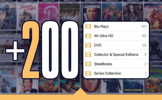 Alcanzadas las 200 películas en mi colección!