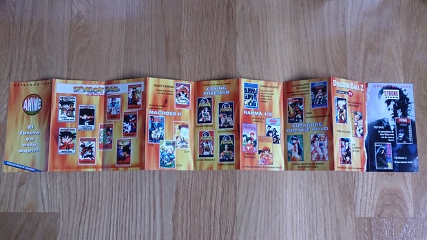 Catálogo VHS Manga y Anime 1994 Reverso