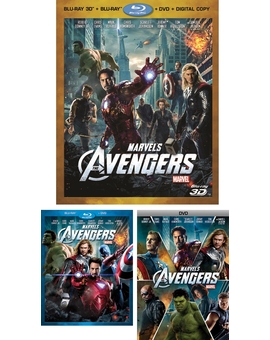 Portadas del Blu-Ray y DVD de 'Los Vengadores'.