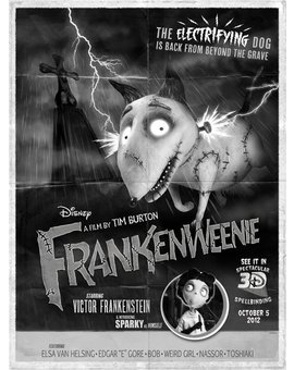 Nuevo póster de 'Frankenweenie' de Tim Burton en la Comic-Con.