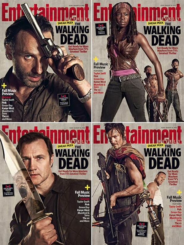 Portadas de la revista EW, dedicada a la nueva temporada de 'The Walking Dead'.