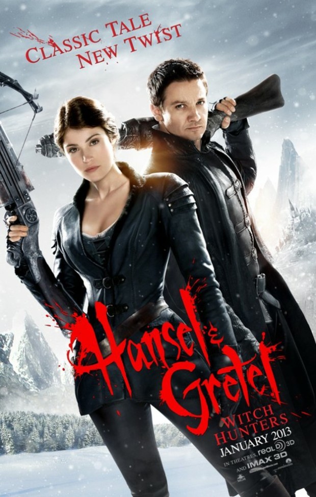 Nuevo póster y tráiler de 'Hansel and Gretel: Witch Hunters'.
