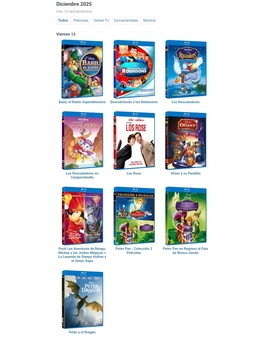 Lanzamientos y reediciones de Disney en Diciembre