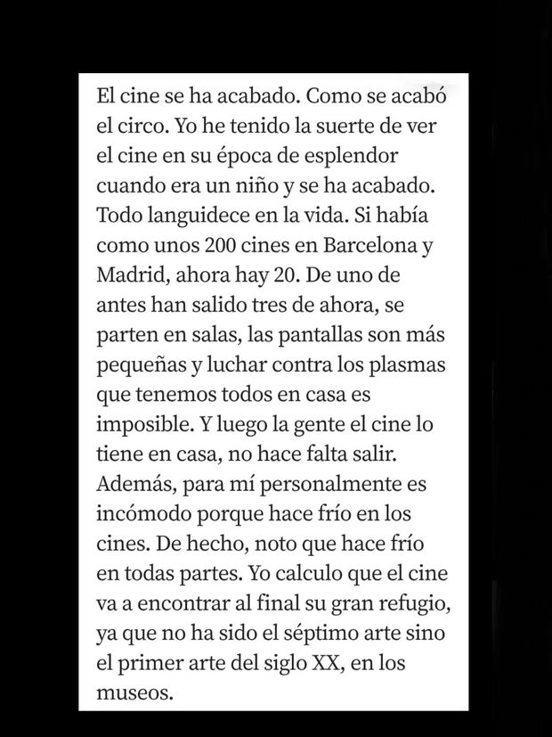 José Luis Garci y su reflexión sobre el Cine (en pantalla grande)