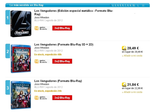 LV lo más vendido en fnac.es y Steelbook agotado