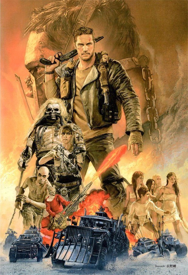 Mad Max: Fury Road cover illustration for Eiga Hiho by Tsuyoshi Nagano