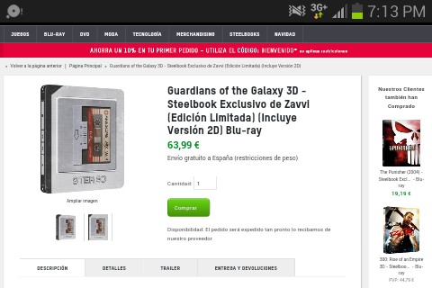 Disponible Guardianes de la Galaxia en Zavvi por 63.99 € ¿Estamos locos?