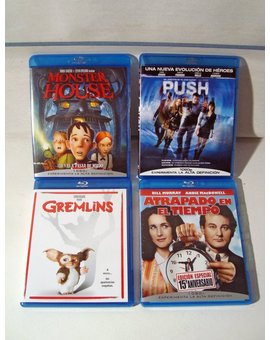 MONSTER HOUSE, PUSH, GREMLINS y ATRAPADO EN EL TIEMPO (Mediamarkt 9'99 cada una)