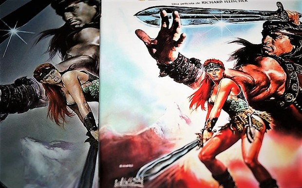 Carátula steel vs. cartel original Red sonja
