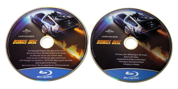 Error en discos de extras Regreso al futuro