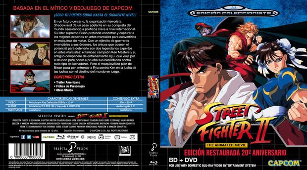 STREET FIGHTER II ANIMATED MOVIE CUSTOM COVER V1