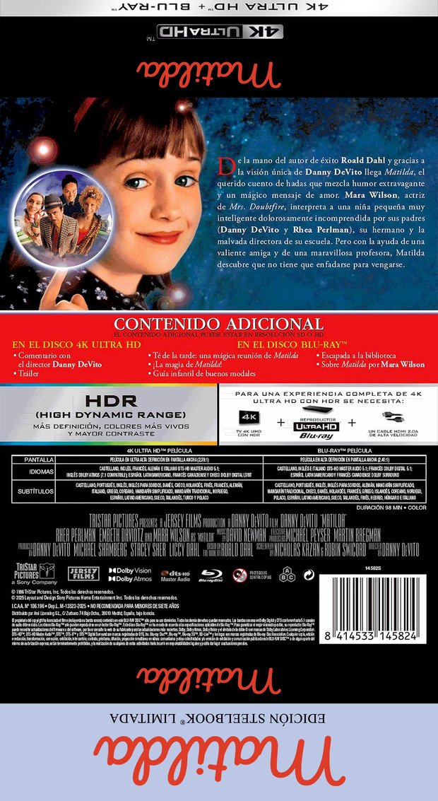 Trasera Matilda Steelbook