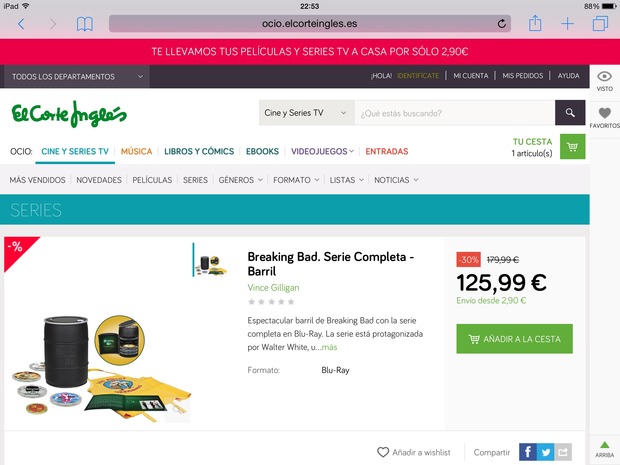 Breaking bad el corte ingles.