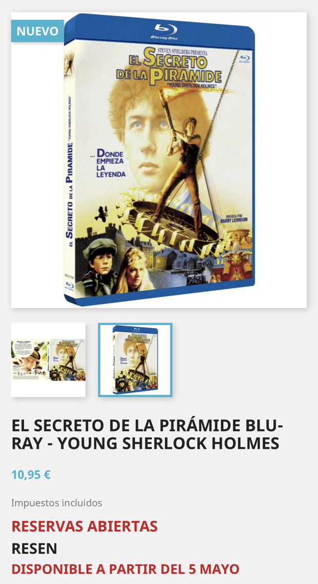 EL SECRETO DE LA PIRAMIDE RESEN BLURAY