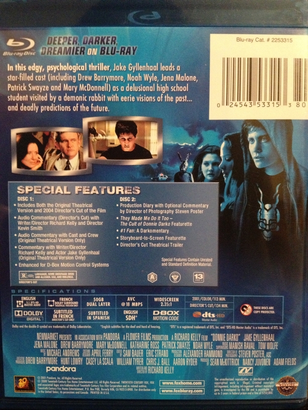 DONNIE DARKO-EDICIÓN AMERICANA-TRASERA