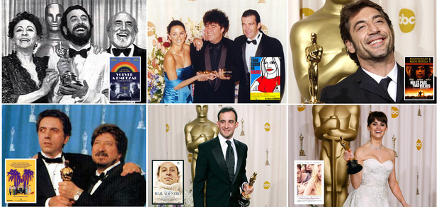 Españoles ganando un Oscar