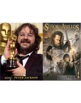 Oscar Mejor Director 2003 Peter Jackson (El señor de los anillos III)