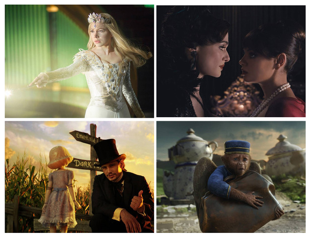Michelle Williams, Rachel Weisz y Mila Kunis junto al mago James Franco y ¿¡un mono con alas?! 
