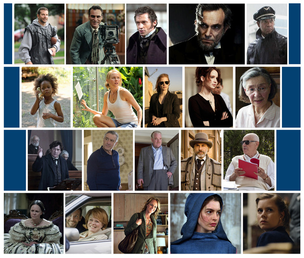 Todos los actores y actrices nominados al Oscar este año en las cuatro categorías de interpretación, ¿cuales son vuestros favoritos?