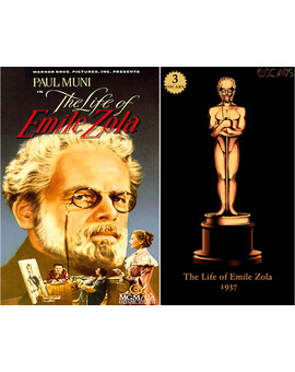 1937 The Life of Emile Zola, ganadora del Oscar a Mejor Película y diseño de la estatuilla por el dibujante Olly Moss