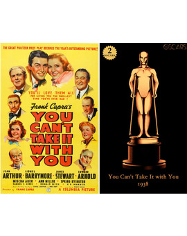 1938 You Can't Take it With You, ganadora del Oscar a Mejor Película y diseño de la estatuilla por el dibujante Olly Moss