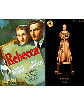 1940 Rebecca, ganadora del Oscar a Mejor Película y diseño de la estatuilla por el dibujante Olly Moss