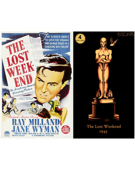 1945 The Lost Weekend, ganadora del Oscar a Mejor Película y diseño de la estatuilla por el dibujante Olly Moss