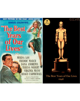 1946 The Best Years of Our Lives, ganadora del Oscar a Mejor Película y diseño de la estatuilla por el dibujante Olly Moss