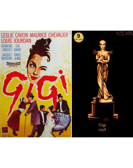 1958 Gigi, ganadora del Oscar a Mejor Película y diseño de la estatuilla por el dibujante Olly Moss