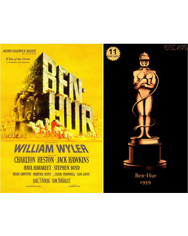 1959 Ben-Hur, ganadora del Oscar a Mejor Película y diseño de la estatuilla por el dibujante Olly Moss