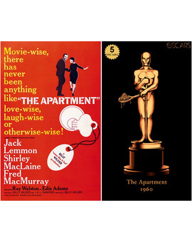 1960 The Apartment, ganadora del Oscar a Mejor Película y diseño de la estatuilla por el dibujante Olly Moss