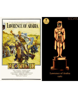 1962 Lawrence of Arabia, ganadora del Oscar a Mejor Película y diseño de la estatuilla por el dibujante Olly Moss