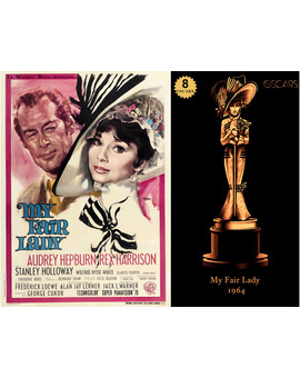 1964 My Fair Lady, ganadora del Oscar a Mejor Película y diseño de la estatuilla por el dibujante Olly Moss