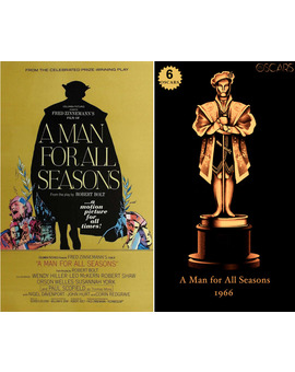1966 A Man for All Seasons, ganadora del Oscar a Mejor Película y diseño de la estatuilla por el dibujante Olly Moss