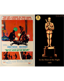 1967 In the Heat of the Night, ganadora del Oscar a Mejor Película y diseño de la estatuilla por el dibujante Olly Moss