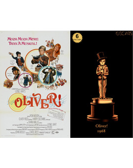 1968 Oliver!, ganadora del Oscar a Mejor Película y diseño de la estatuilla por el dibujante Olly Moss