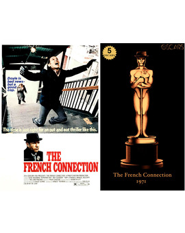 1971 The French Connection, ganadora del Oscar a Mejor Película y diseño de la estatuilla por el dibujante Olly Moss