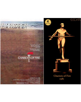 1981 Chariots of Fire, ganadora del Oscar a Mejor Película y diseño de la estatuilla por el dibujante Olly Moss