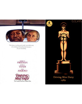 1989 Driving Miss Daisy, ganadora del Oscar a Mejor Película y diseño de la estatuilla por el dibujante Olly Moss