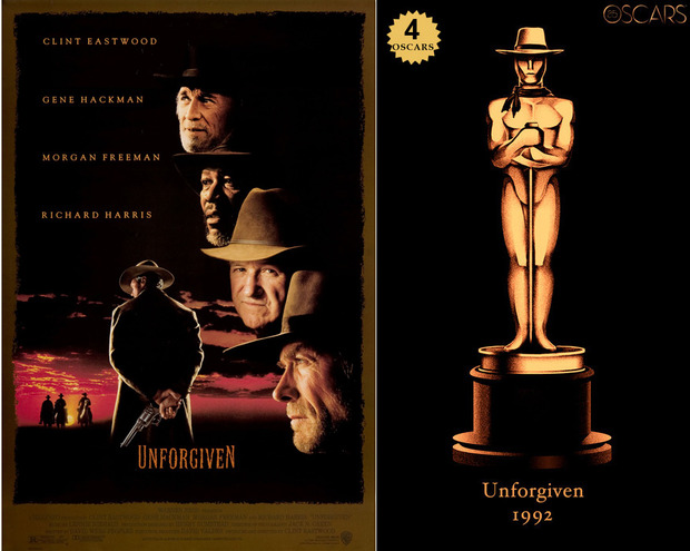 1992 Unforgiven,  ganadora del Oscar a Mejor Película y diseño de la estatuilla por el dibujante Olly Moss