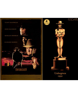 1992 Unforgiven,  ganadora del Oscar a Mejor Película y diseño de la estatuilla por el dibujante Olly Moss