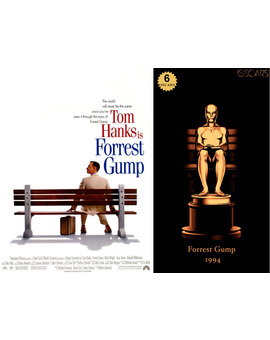 1994 Forrest Gump, ganadora del Oscar a Mejor Película y diseño de la estatuilla por el dibujante Olly Moss