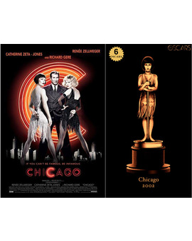 2002 Chicago, ganadora del Oscar a Mejor Película y diseño de la estatuilla por el dibujante Olly Moss