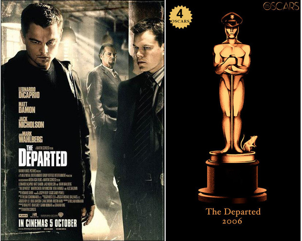 2006 The Departed, ganadora del Oscar a Mejor Película y diseño de la estatuilla por el dibujante Olly Moss