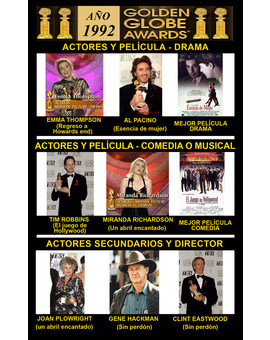 1992 Globos de Oro Ganadores